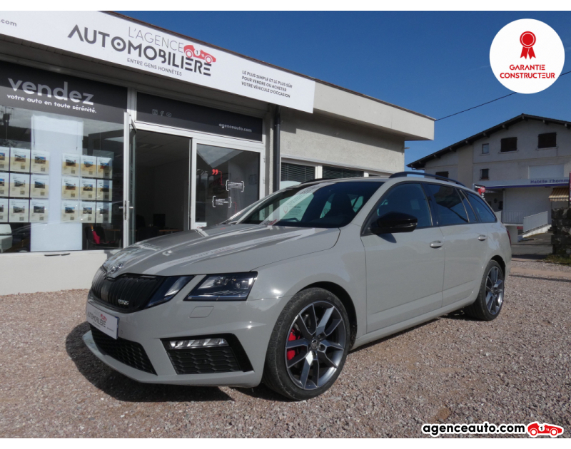 Achat voiture occasion, Auto occasion pas cher | Agence Auto Skoda Octavia COMBI 2.0 TDI 180 RS 4X4 DSG BVA 1ere MAIN Gris Année 2019 Automatique Diesel