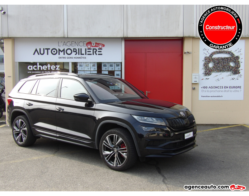 Achat voiture occasion, Auto occasion pas cher | Agence Auto Skoda Kodiaq 2.0 Bi-TDI SCR RS 4x4 DSG Noir Année 2020 Automatique Diesel