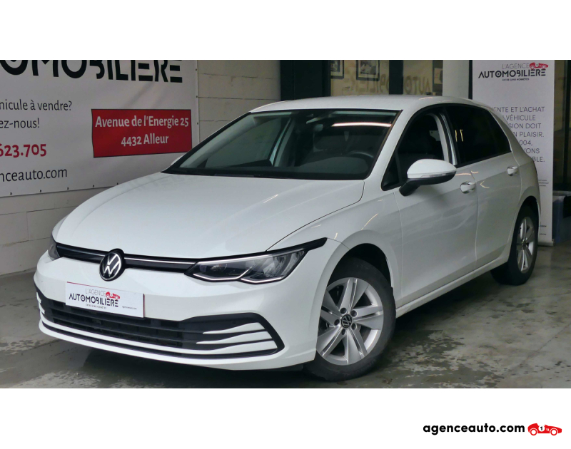 Achat voiture occasion, Auto occasion pas cher | Agence Auto Volkswagen Golf 1.0 TSI Life Garantie 12 mois Blanc Année 2021 Manuelle Essence