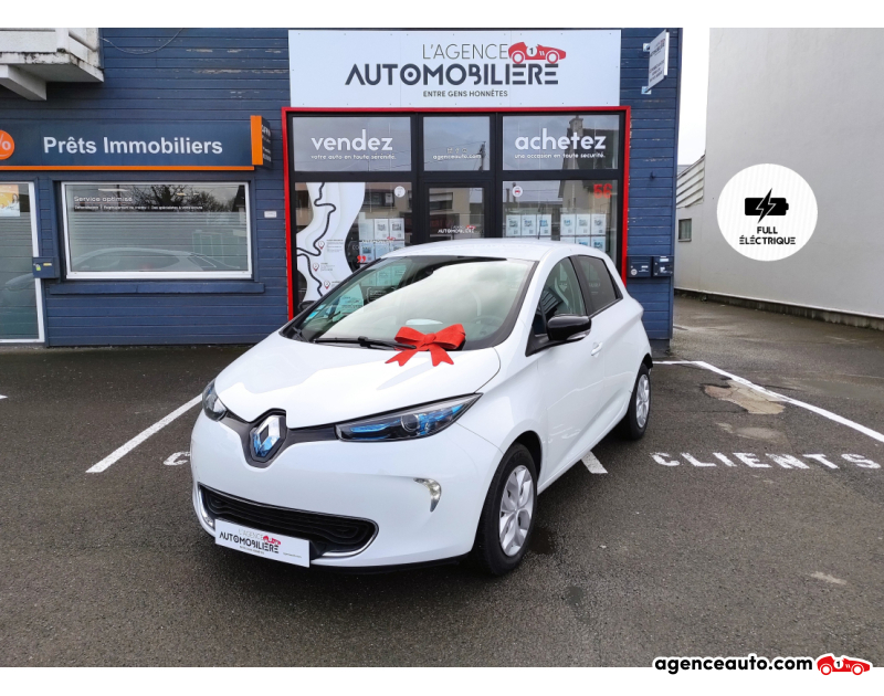 Achat voiture occasion, Auto occasion pas cher | Agence Auto Renault Zoe R240 88cv Batterie 22 kWh BVA ZEN Blanc Année 2016 Automatique Électrique