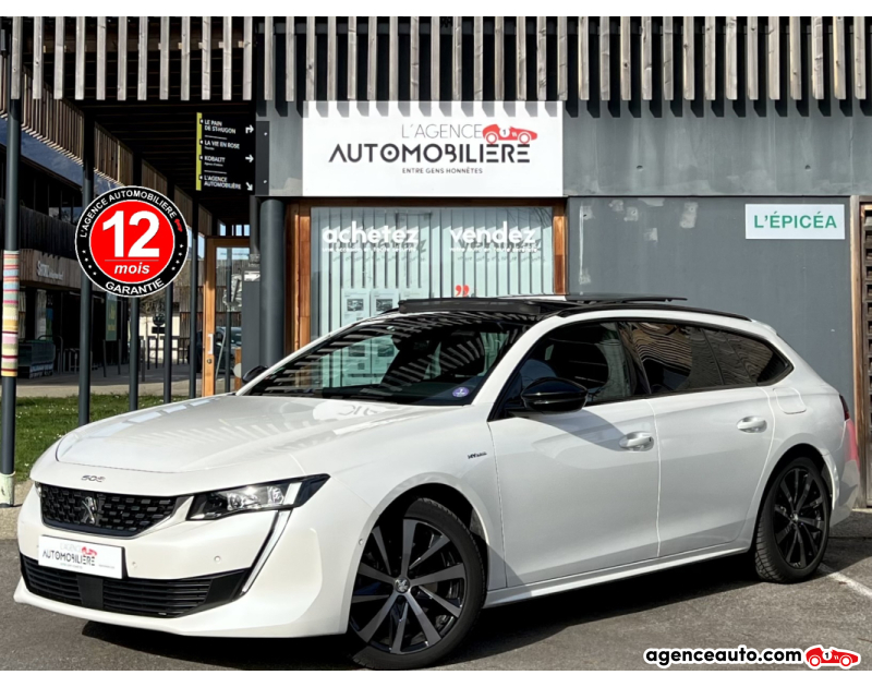 Achat voiture occasion, Auto occasion pas cher | Agence Auto Peugeot 508 SW Hybrid 225ch GT Line e-EAT8 Blanc Année 2019 Automatique Hybride
