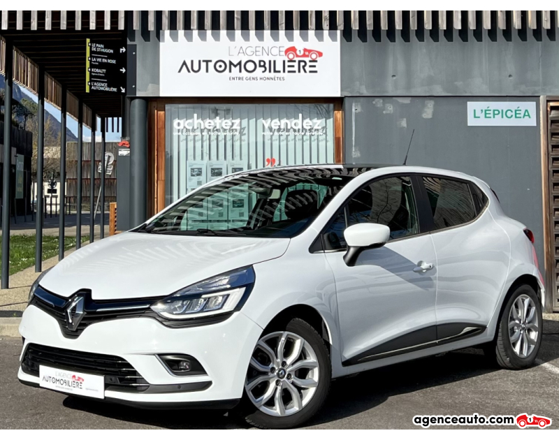 Achat voiture occasion, Auto occasion pas cher | Agence Auto Renault Clio 1.2 TCe 120 Intens / Toit pano Blanc Année 2016 Manuelle Essence
