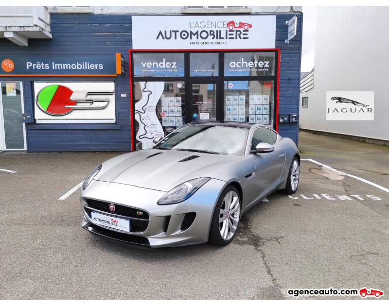 Achat voiture occasion, Auto occasion pas cher | Agence Auto Jaguar F-Type 3.0 V6 380 cv BVA8 Coupé S Argent Année 2014 Automatique Essence