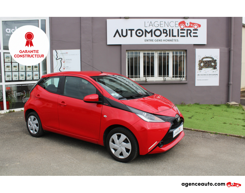 Achat voiture occasion, Auto occasion pas cher | Agence Auto Toyota Aygo 1.0 - VVTi - S&S - 69 cv - 1ere main  - garantie toyota Rouge Année 2017 Manuelle Essence