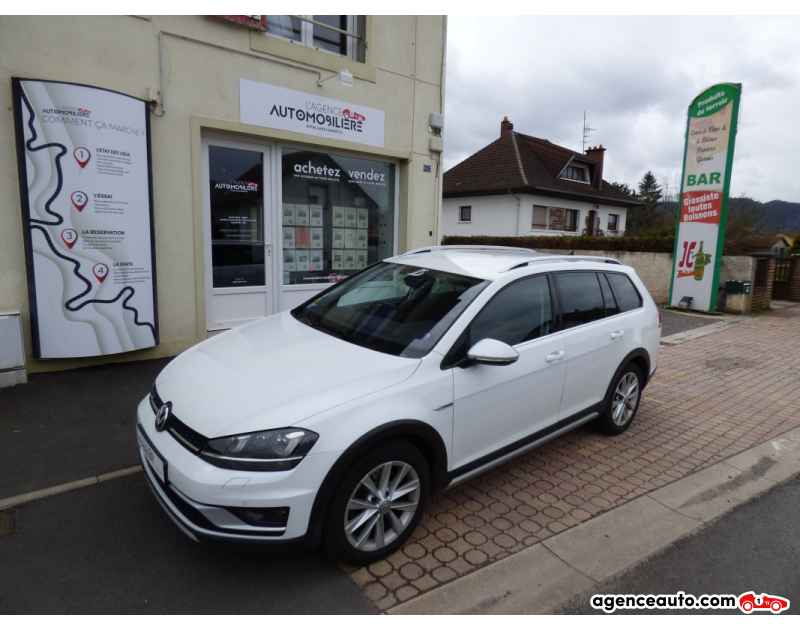 Achat voiture occasion, Auto occasion pas cher | Agence Auto Volkswagen Golf SW Alltrack 2,0 TDI 180 4motion Blanc Année 2017 Automatique Diesel