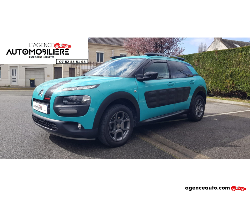 Compra de Carros Usados, Carros Usados Baratos | Auto Immo Citroen C4 Cactus 1.6 Bluehdi 100 Shine Bleu Ano 2016 Manuelle Essence