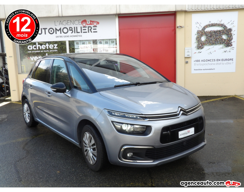 Achat voiture occasion, Auto occasion pas cher | Agence Auto Citroen C4 Spacetourer 1.2 Pure Tech Shine EAT8 Gris Année 2019 Automatique Essence