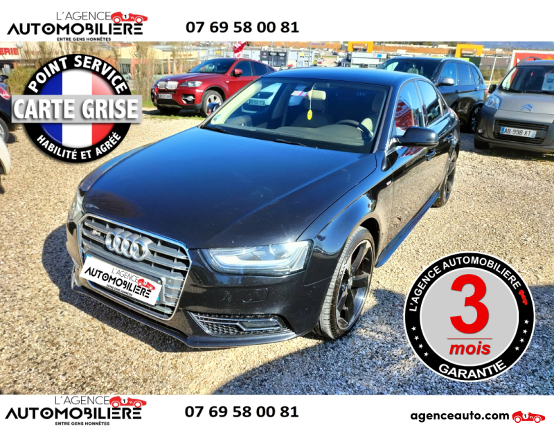 Achat voiture occasion, Auto occasion pas cher | Agence Auto Audi A4 2.0 S-line A4 177 cv ch *****GARANTIE 3 MOIS***** Noir Année 2013 Automatique Diesel