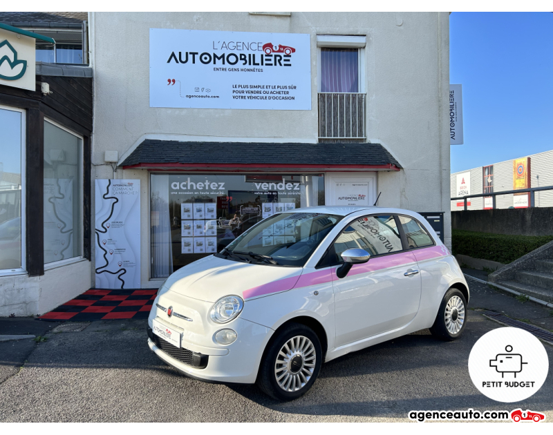 Achat voiture occasion, Auto occasion pas cher | Agence Auto Fiat 500 1.2 70CH POP Blanc Année 2008 Manuelle Essence