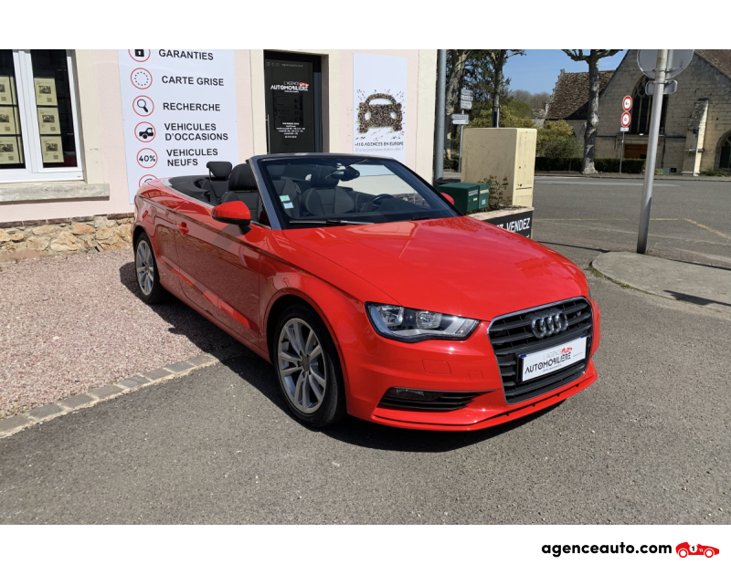 Achat voiture occasion, Auto occasion pas cher | Agence Auto Audi A3 Cabriolet 2.0 TDi 150ch Ambition Rouge Année 2015 Manuelle Diesel