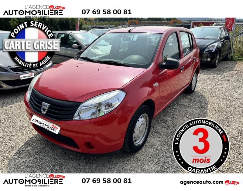 Achat voiture occasion, Auto occasion pas cher | Agence Auto Dacia Sandero 1.4 MPI GPL eco2 75 cv ch Rouge Année 2010 Manuelle GPL