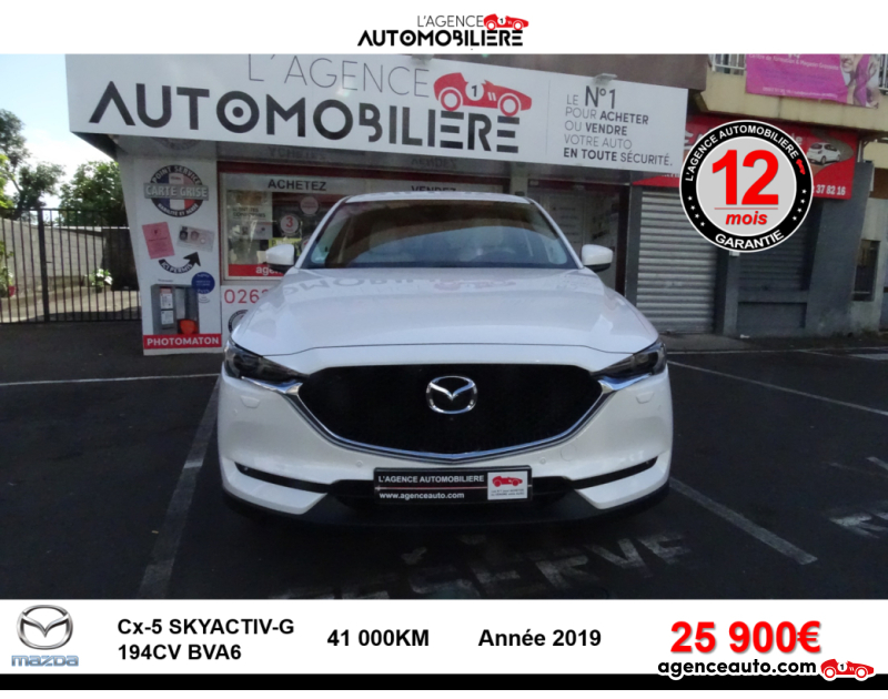 Achat voiture occasion, Auto occasion pas cher | Agence Auto Mazda CX-5 2.5 SKYACTIV-G 194CV Blanc Année 2019 Automatique Essence