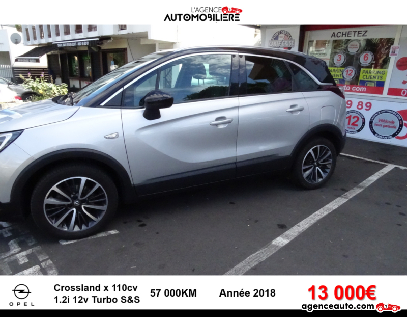 Achat voiture occasion, Auto occasion pas cher | Agence Auto Opel Crossland x 1.2 i 12V Turbo S&S 110 cv Gris Année 2018 Manuelle Essence
