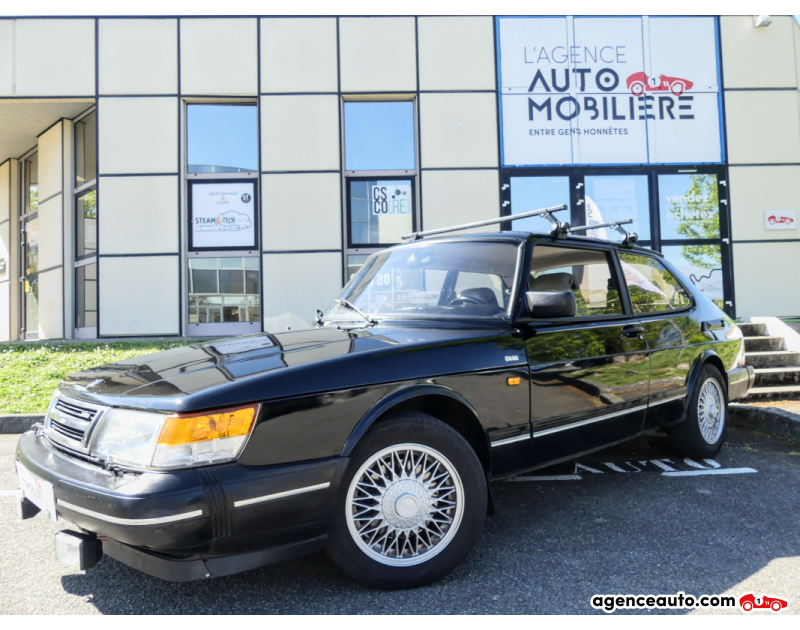 Aankoop Gebruikte Auto, Goedkope Gebruikte Auto | Agence Auto Saab 900 S Turbo Coupé Noir Jaar 1992 Manuelle Essence