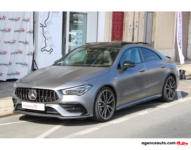 Achat voiture occasion, Auto occasion pas cher | Agence Auto Mercedes Classe CLA COUPE 35 305 AMG 4MATIC 7G-DCT SPEEDSHIFT BVA (Entretien complet Mercedes, Toit ouvrant) Gris Année 2020 Automatique Essence