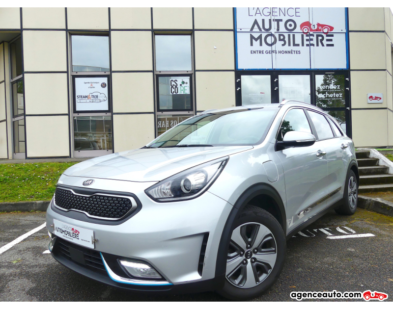 Achat voiture occasion, Auto occasion pas cher | Agence Auto Kia Niro 1.6 GDi 105ch ISG + Plug-In 60.5ch Active DCT6 Argent Année 2019 Automatique Hybride