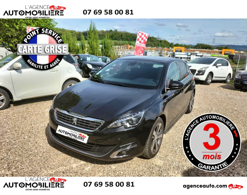 Compra de Coches Usados, Coches Usados Baratos %'|'% Agence Auto Peugeot 308 GT LINE 2.0 BlueHDi S&S 150 cv Noir Año 2017 Manuelle Diesel