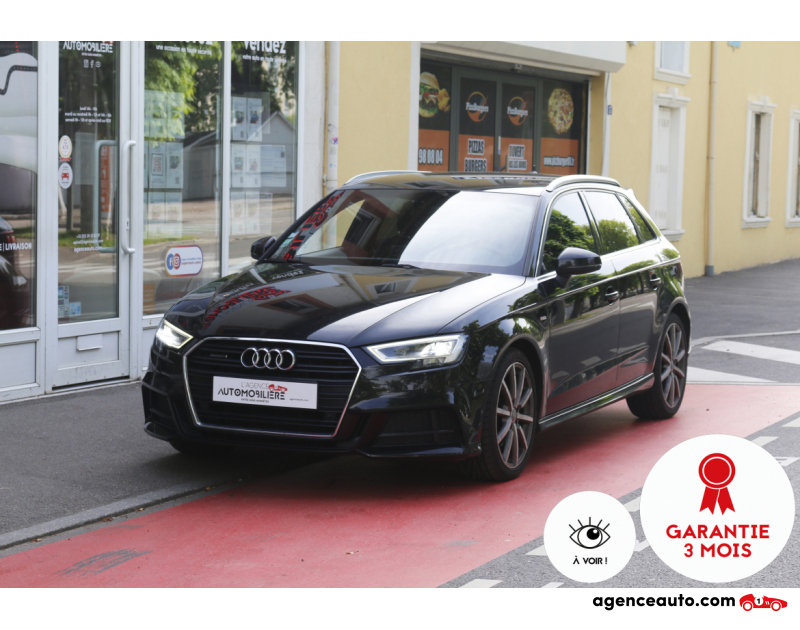 Achat voiture occasion, Auto occasion pas cher | Agence Auto Audi A3 Sportback Facelift 2.0 TDI 184 S Line Plus Quattro S-Tronic6 (Origine FR, Virtual, Sièges chauffants...) Noir Année 2016 Automatique Diesel