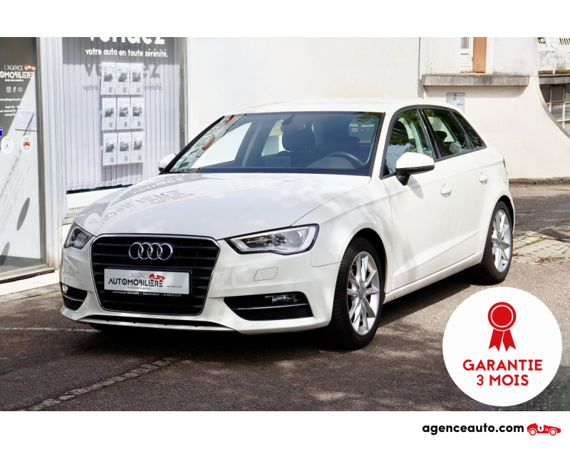 Achat voiture occasion, Auto occasion pas cher | Agence Auto Audi A3 Sportback 8V 1.2 TFSI FlexFuel 105 Ambition Luxe BVM6 (LED, Sièges Chauffants, Boitier Ethanol) Blanc Année 2014 Manuelle Bioethanol