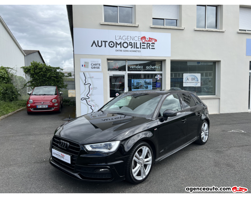 Achat voiture occasion, Auto occasion pas cher | Agence Auto Audi A3 SPORTBACK 2.0 TDI 150 S-LINE Noir Année 2014 Manuelle Diesel