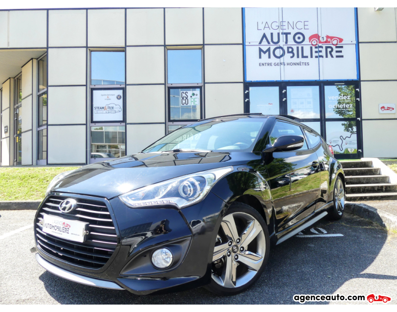 Compra de Coches Usados, Coches Usados Baratos %'|'% Agence Auto Hyundai Veloster 1.6 T-GDI 185ch Noir Año 2013 Manuelle Essence