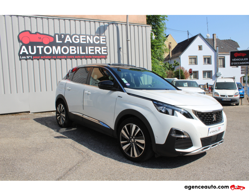 Achat voiture occasion, Auto occasion pas cher | Agence Auto Peugeot 3008 1.6 THP 165CV GT LINE EAT6 TOIT OUVRANT Blanc Année 2018 Automatique Essence