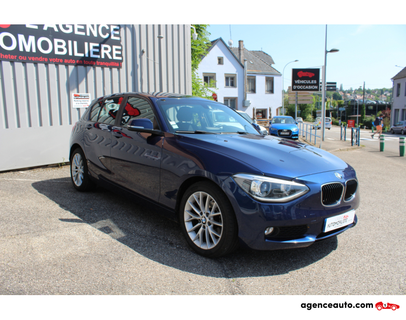 Achat voiture occasion, Auto occasion pas cher | Agence Auto Bmw Série 1 5 portes 118d 2.0 d 16V DPF 143cv Bleu Année 2014 Automatique Diesel