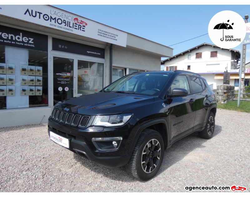 Achat voiture occasion, Auto occasion pas cher | Agence Auto Jeep Compass 1.3 GSE T4 HYBRID 240H 180 4XE PHEV TRAILHAWK AWD BVA Noir Année 2021 Automatique Hybride