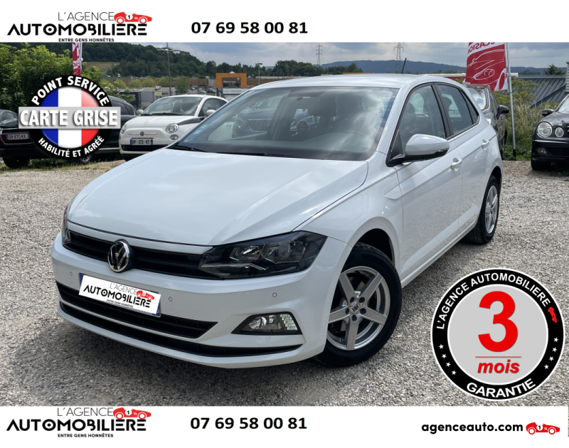 Achat voiture occasion, Auto occasion pas cher | Agence Auto Volkswagen Polo VI 1.6 TDI 80 cv *****GARANTIE 3 MOIS****** Blanc Année 2019 Manuelle Diesel