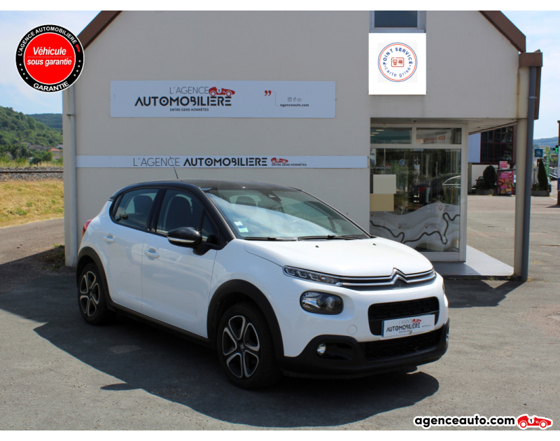 Compra de Coches Usados, Coches Usados Baratos %'|'% Agence Auto Citroen C3 PureTech 110 ch Shine S&S E6.d-TEMP Blanc Año 2018 Manuelle Essence