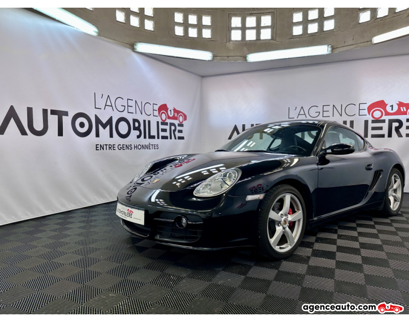 Aankoop Gebruikte Auto, Goedkope Gebruikte Auto | Agence Auto Porsche Cayman S 3.4 295cv (Echappement EVOX, Carnet Porsche) Noir Jaar 2006 Manuelle Essence