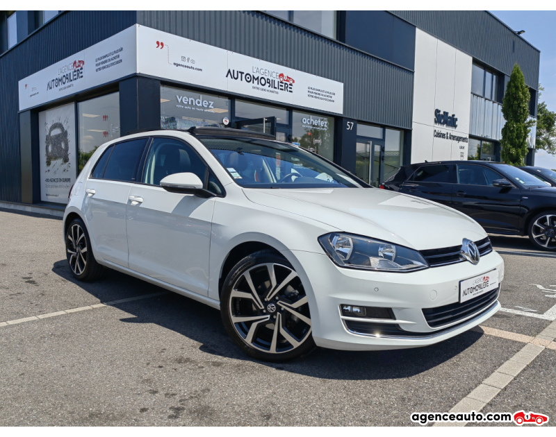 Acquisto Auto Usate, Auto Usate Economiche | Agenzia Automobiliare Volkswagen Golf 7 Ph1 1.4 TSI 125cv AllStar, Toit ouvrant Blanc Anno 2016 Automatique Essence