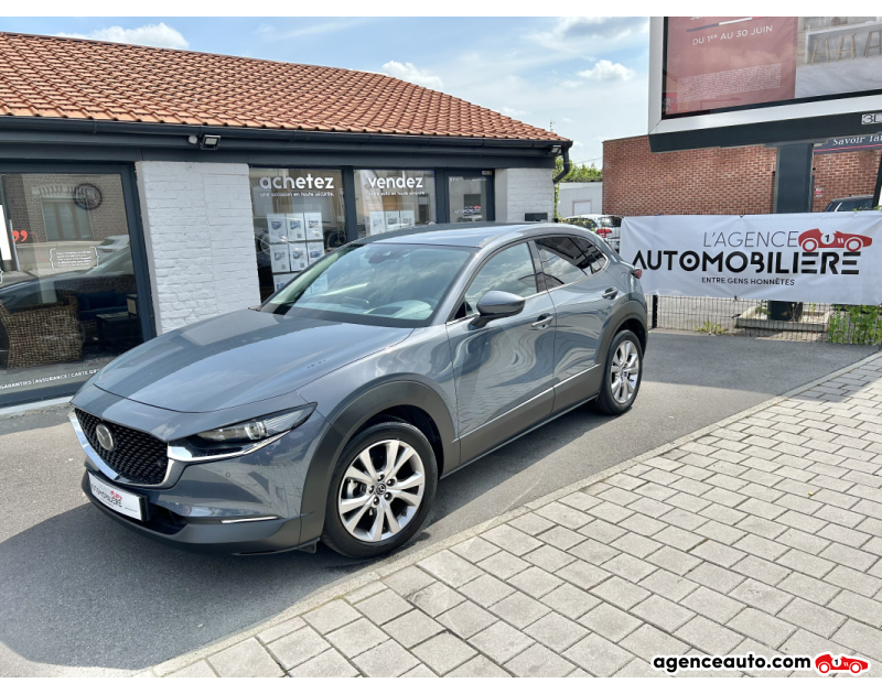 Achat voiture occasion, Auto occasion pas cher | Agence Auto Mazda CX-30 2.0 SKYACTIV-G M HYBRID 122 SPORTLINE BVA6 BOSE Gris Année 2019 Automatique Hybride
