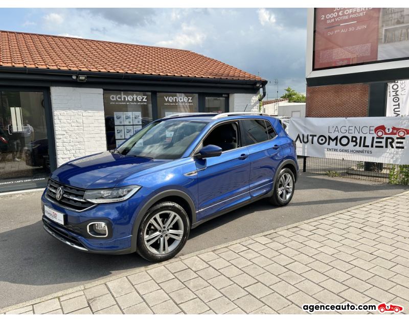 Achat voiture occasion, Auto occasion pas cher | Agence Auto Volkswagen T-Cross 1.0 TSI 110 R-LINE CARAT DSG Bleu Année 2022 Automatique Essence