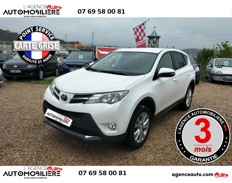 Aankoop Gebruikte Auto, Goedkope Gebruikte Auto | Agence Auto Toyota RAV4 IV 2.2 4WD 150 ch *****GARANTIE 3 MOIS***** Blanc Jaar 2013 Manuelle Diesel