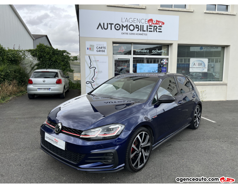 Achat voiture occasion, Auto occasion pas cher | Agence Auto Volkswagen Golf 2.0 TSI 230 BLUEMOTION GTI DSG BVA - STAGE 1 + FLEXFUEL - CARNET ENTRETIEN VW Bleu Année 2017 Automatique Bioethanol