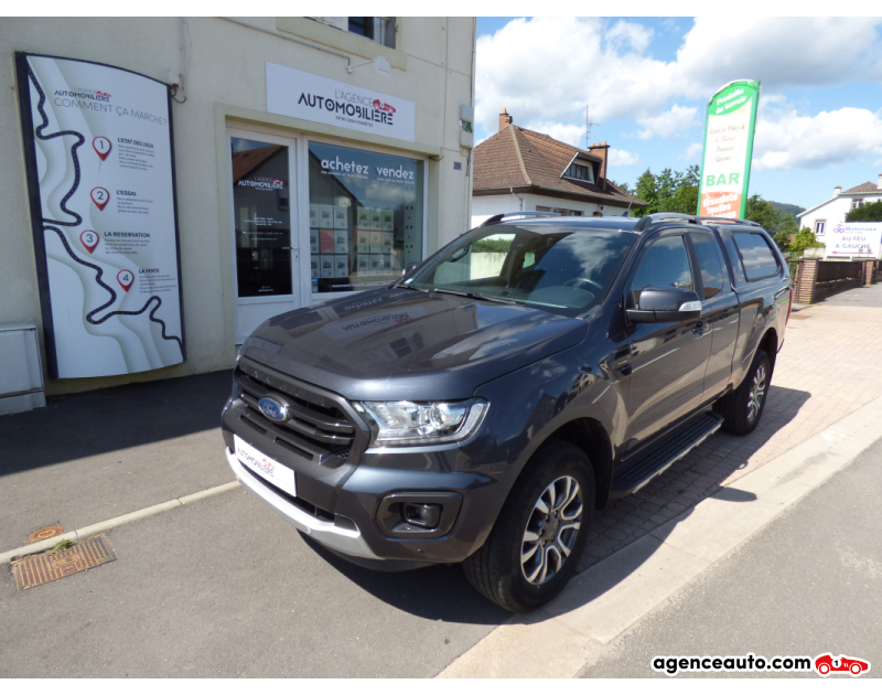 Achat voiture occasion, Auto occasion pas cher | Agence Auto Ford Ranger 2,0 TDCI  215cv - Wildtrak -Super Cab. -BVA- TVA récupérable Gris Année 2020 Automatique Diesel