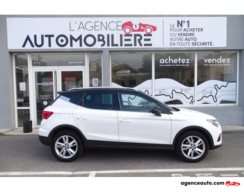 Achat voiture occasion, Auto occasion pas cher | Agence Auto Seat Arona FR 1.0 EcoTSI 115ch BVM6 Apple CarPlay / Android Auto Blanc Année 2019 Manuelle Essence
