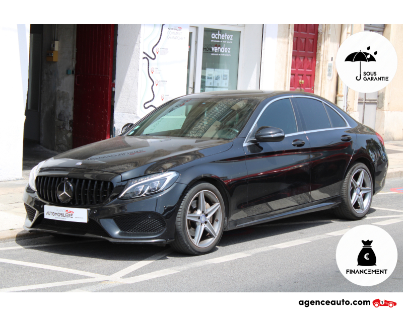 Achat voiture occasion, Auto occasion pas cher | Agence Auto Mercedes Classe C 2.2 220 D 170 SPORT LINE 7G-TRONIC BVA (Caméra de recul, entretien à jour,..) Noir Année 2016 Automatique Diesel