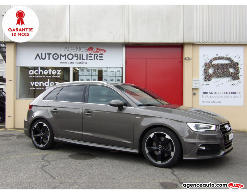 Achat voiture occasion, Auto occasion pas cher | Agence Auto Audi A3 Sportback 2.0 TDI 184 Ambition Quattro S-Line Beige Année 2014 Automatique Diesel