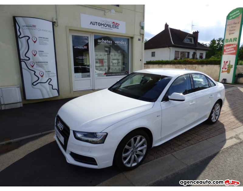 Gebrauchtwagenkauf, Günstige Gebrauchtwagen | Automobilienagentur Audi A4 1,8 tfsi 170 S-Line Multitronic 16V B8 8K2 Blanc Jahr 2015 Automatique Essence