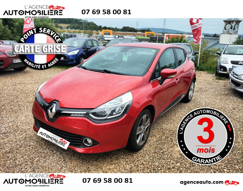 Achat voiture occasion, Auto occasion pas cher | Agence Auto Renault Clio IV 5 Portes 1.5 dCi FAP eco2 S&S 90 cv Rouge Année 2016 Manuelle Diesel