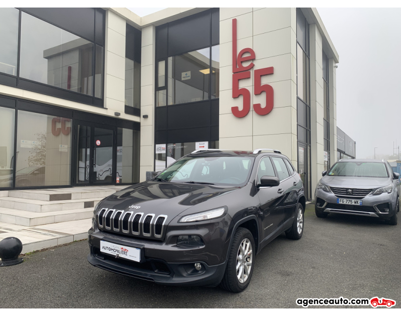 Achat voiture occasion, Auto occasion pas cher | Agence Auto Jeep Cherokee IV 2.0 MULTIJET 185 LONGITUDE 4WD AUTO Noir Année 2016 Automatique Diesel