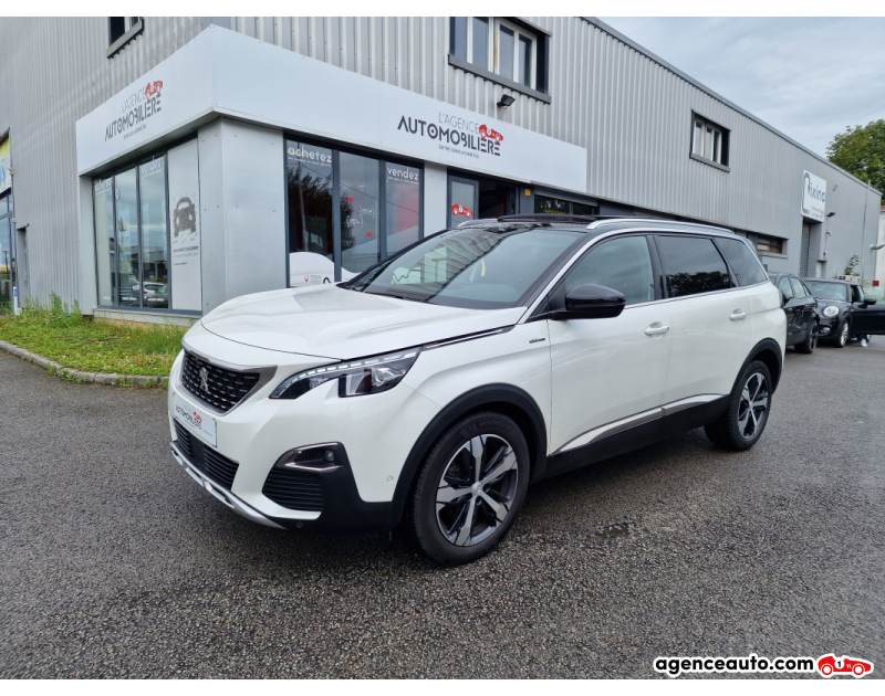 Achat voiture occasion, Auto occasion pas cher | Agence Auto Peugeot 5008 1.5 BLUEHDI 130CH GT LINE 7PLACES GARANTIE 1 AN Blanc Année 2018 Automatique Diesel