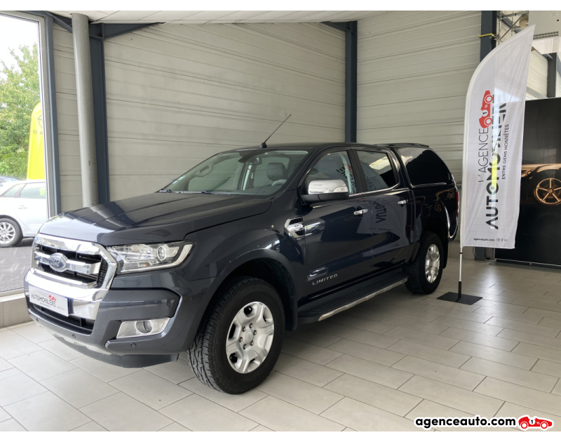 Achat voiture occasion, Auto occasion pas cher | Agence Auto Ford Ranger III 3.2 TDCI Double Cabine 4x4 200 ch Boîte auto Limited Gris Année 2017 Automatique Diesel