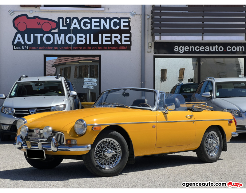 Achat voiture occasion, Auto occasion pas cher | Agence Auto MG B cabriolet OVERDRIVE volant à gauche Jaune Année 1973 Manuelle Essence