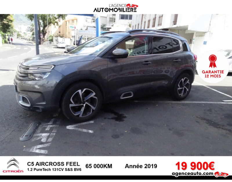 Achat voiture occasion, Auto occasion pas cher | Agence Auto Citroen C5 Aircross 1.2 PureTech 130 131 CV S&S FEEL BV6 Gris Année 2019 Manuelle Essence