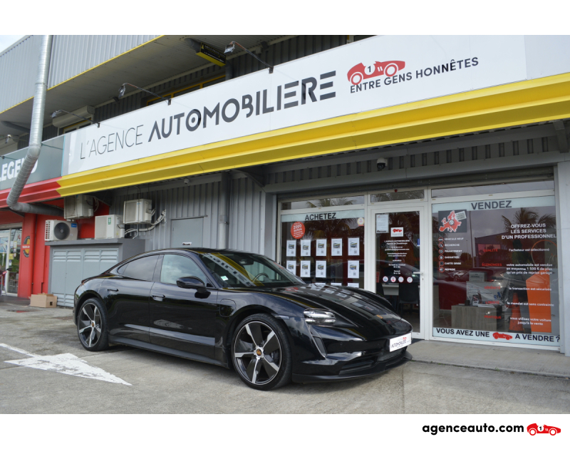 Achat voiture occasion, Auto occasion pas cher | Agence Auto Porsche Taycan 408ch MY21 Noir Année 2021 Automatique Électrique