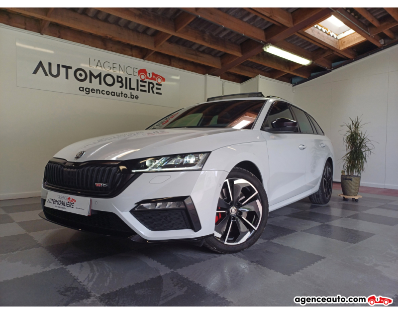 Aankoop Gebruikte Auto, Goedkope Gebruikte Auto | Agence Auto Skoda Octavia Combi VRS 2.0i TSI 245Ch Boite DSG7/ Garantie Skoda 07/2024 Blanc Jaar 2022 Automatique Essence