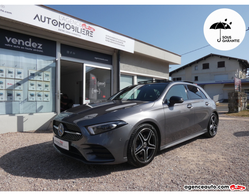 Achat voiture occasion, Auto occasion pas cher | Agence Auto Mercedes Classe A 180 D AMG LINE 7G-DCT BVA Origine France/ Eclairage Ambiance/ T.O. Gris Année 2018 Automatique Diesel